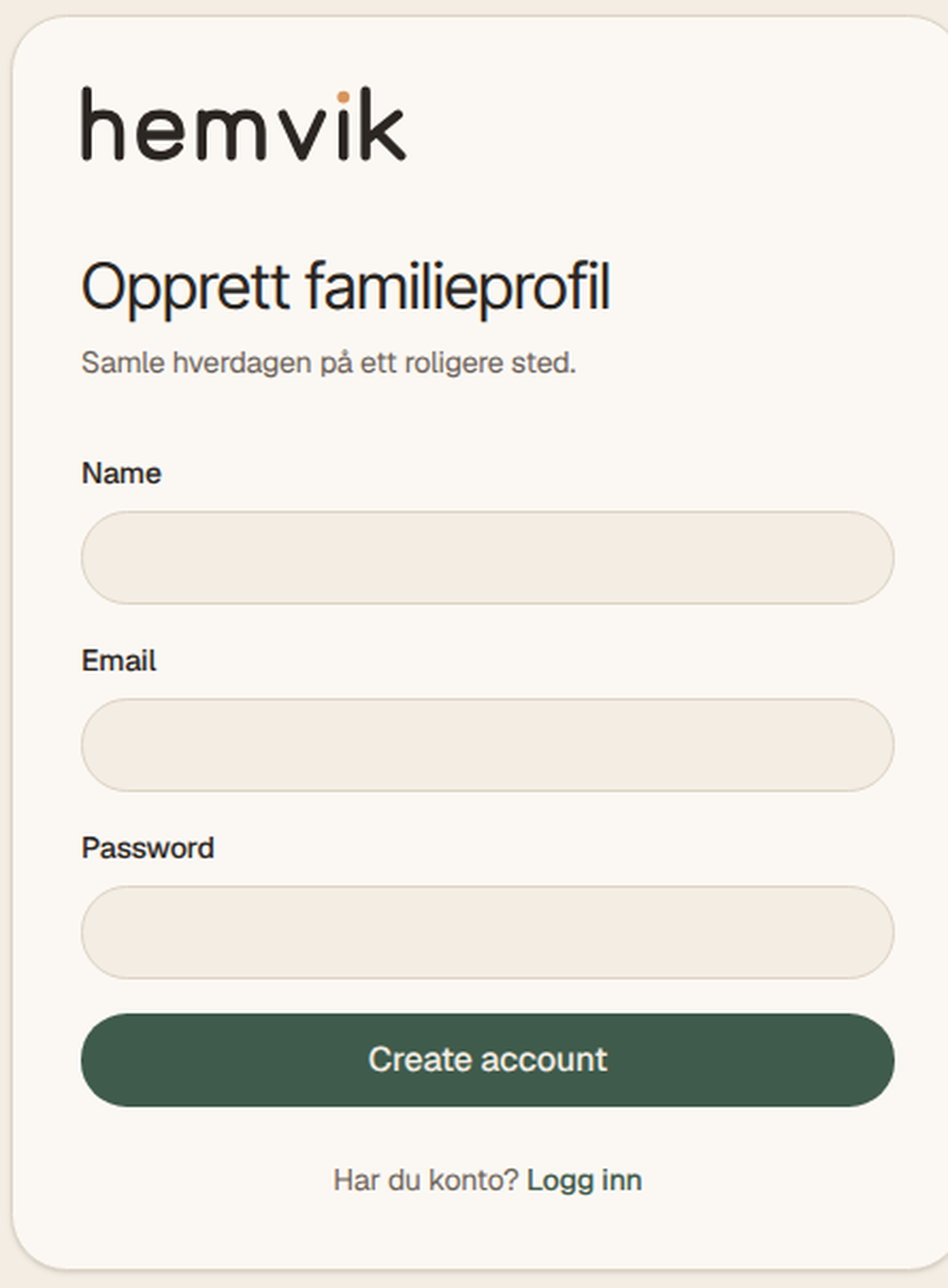Download Hemvik and create an account